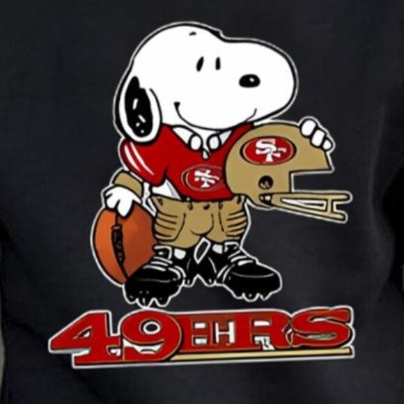 Snoopy Strong Proud 49ers Crewneck Sweatshirt NFL Team Fan Game Day Gift 17 - Picture 2 of 6